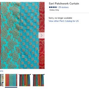 Pier 1 Imports Accents Sari Patchwork Curtain Panel Boho Poshmark